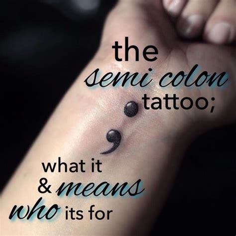 semicolon tattoo meaning mental health|what is a tattoo in the colon.